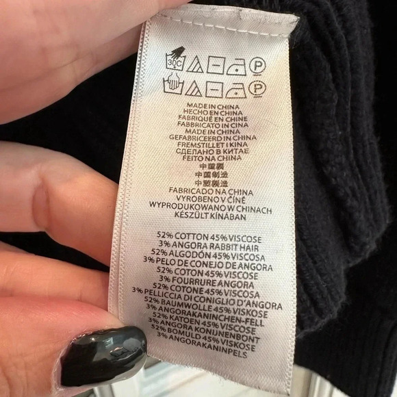 MICHAEL Michael Kors Dark Navy Cardigan Sweater Gold Clasp Closure Size XL - Picture 9 of 10